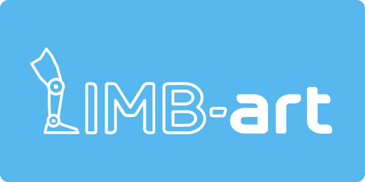 Limb Art logo using a prosthetic leg for the L in Limb